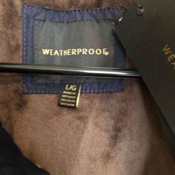 weatherproof dark blue and brown cozy lightweight vest adjustable size large - Picture 3 of 4